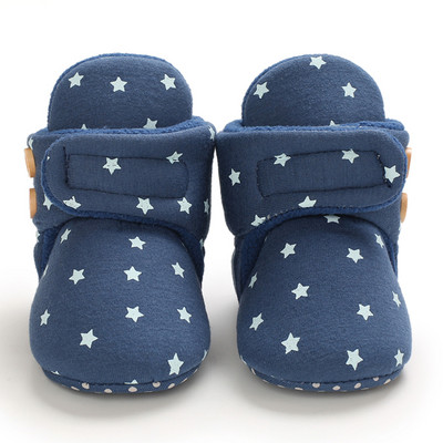 Pantofi nou-născut pentru bebeluși băieți, fată, pentru copii mici, pantofi pentru primii plimbări, pantofi din bumbac, moale, anti-alunecare, cu cârlig, pantofi caldi pentru pătuț pentru sugari toamnă