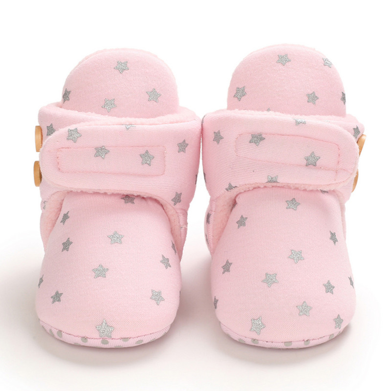 Pantofi nou-născut pentru bebeluși băieți, fată, pentru copii mici, pantofi pentru primii plimbări, pantofi din bumbac, moale, anti-alunecare, cu cârlig, pantofi caldi pentru pătuț pentru sugari toamnă