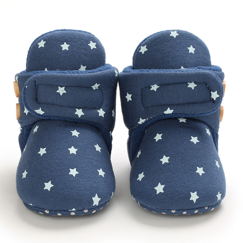 Pantofi nou-născut pentru bebeluși băieți, fată, pentru copii mici, pantofi pentru primii plimbări, pantofi din bumbac, moale, anti-alunecare, cu cârlig, pantofi caldi pentru pătuț pentru sugari toamnă
