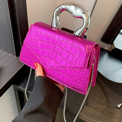 Γυναικεία μοντέρνα τσάντα ώμου Αδιάβροχη τσάντα με κροκόδειλο μοτίβο μονόχρωμη πολυλειτουργική μοντέρνα γυναικεία τσάντα για κορίτσια