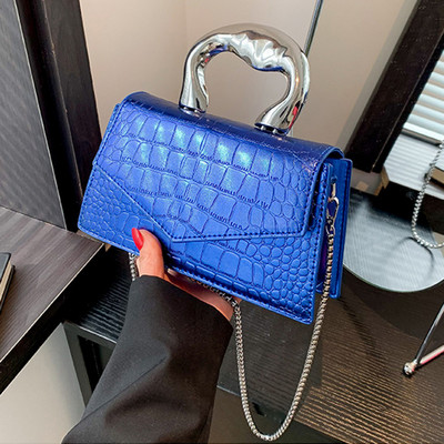 Γυναικεία μοντέρνα τσάντα ώμου Αδιάβροχη τσάντα με κροκόδειλο μοτίβο μονόχρωμη πολυλειτουργική μοντέρνα γυναικεία τσάντα για κορίτσια