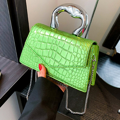 Γυναικεία μοντέρνα τσάντα ώμου Αδιάβροχη τσάντα με κροκόδειλο μοτίβο μονόχρωμη πολυλειτουργική μοντέρνα γυναικεία τσάντα για κορίτσια