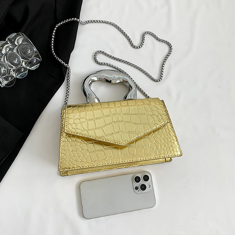 Γυναικεία μοντέρνα τσάντα ώμου Αδιάβροχη τσάντα με κροκόδειλο μοτίβο μονόχρωμη πολυλειτουργική μοντέρνα γυναικεία τσάντα για κορίτσια