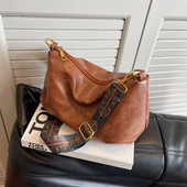 Αδιάβροχη γυναικεία μαλακή τσάντα ώμου, μονόχρωμη τσάντα PU δερμάτινη τσάντα ταξιδιού με ρυθμιζόμενο λουράκι