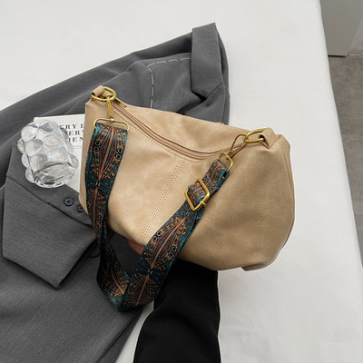 Αδιάβροχη γυναικεία μαλακή τσάντα ώμου, μονόχρωμη τσάντα PU δερμάτινη τσάντα ταξιδιού με ρυθμιζόμενο λουράκι