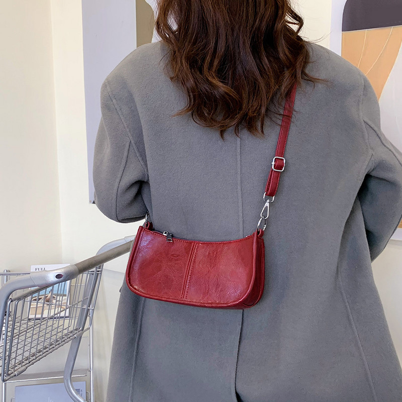 Geantă de umăr retro pentru femei, cu decor cu împodobire, geantă cu sling, curea reglabilă din piele, geantă de mână din PU, geantă de mână pentru întâlniri zilnice