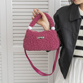 Χειμερινό αρνίσιο μαλλί Μικρή τσάντα χνουδωτής γούνινη τσάντα ώμου Σχέδιο μόδας Λούτρινη τσάντα Messenger για Γυναικείες Μαλακές τσάντες Hobos χιαστί