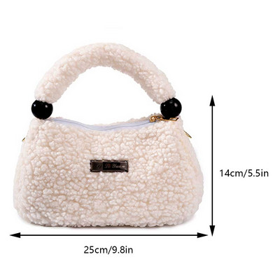 Χειμερινό αρνίσιο μαλλί Μικρή τσάντα χνουδωτής γούνινη τσάντα ώμου Σχέδιο μόδας Λούτρινη τσάντα Messenger για Γυναικείες Μαλακές τσάντες Hobos χιαστί