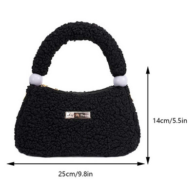 Χειμερινό αρνίσιο μαλλί Μικρή τσάντα χνουδωτής γούνινη τσάντα ώμου Σχέδιο μόδας Λούτρινη τσάντα Messenger για Γυναικείες Μαλακές τσάντες Hobos χιαστί