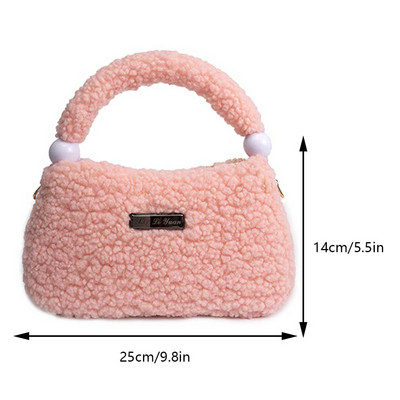 Χειμερινό αρνίσιο μαλλί Μικρή τσάντα χνουδωτής γούνινη τσάντα ώμου Σχέδιο μόδας Λούτρινη τσάντα Messenger για Γυναικείες Μαλακές τσάντες Hobos χιαστί