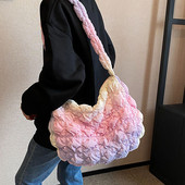 Μόδα πλισέ τσάντα σύννεφο για γυναίκες Σχεδιαστής τσάντα ρουτσέ Πολυτελής νάιλον καπιτονέ γεμισμένη τσάντα χιαστί ώμου Γυναικεία τσάντα 2023