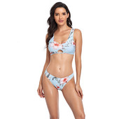 2024 Νέα σέξι φλοράλ στάμπα γυναικεία μαγιό Χαμηλόμεσα σετ μπικίνι καλοκαιρινά μαγιό παραλίας Γυναικεία μαγιό Παραλία