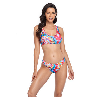 2024 Νέα σέξι φλοράλ στάμπα γυναικεία μαγιό Χαμηλόμεσα σετ μπικίνι καλοκαιρινά μαγιό παραλίας Γυναικεία μαγιό Παραλία