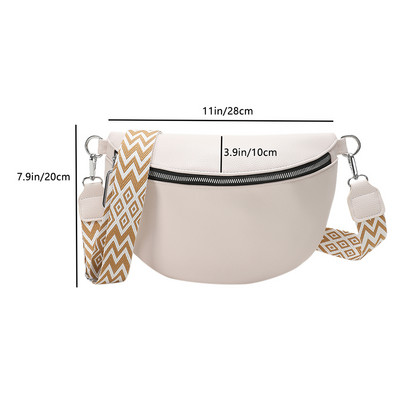 Ikdienas krūšu soma sievietēm 2023. g. liels ceļojošs krustojums sievietēm, pusmēness jostas soma.