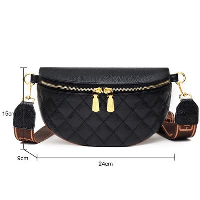 Ikdienas krūšu soma sievietēm 2023. g. liels ceļojošs krustojums sievietēm, pusmēness jostas soma.