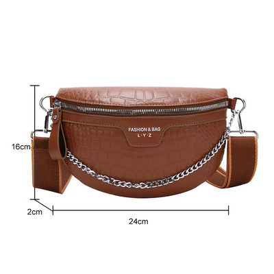 Ikdienas krūšu soma sievietēm 2023. g. liels ceļojošs krustojums sievietēm, pusmēness jostas soma.