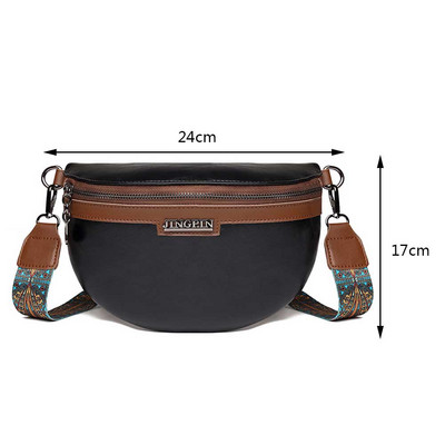 Ikdienas krūšu soma sievietēm 2023. g. liels ceļojošs krustojums sievietēm, pusmēness jostas soma.