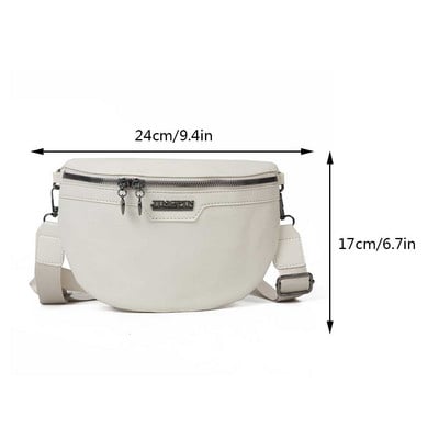 Ikdienas krūšu soma sievietēm 2023. g. liels ceļojošs krustojums sievietēm, pusmēness jostas soma.