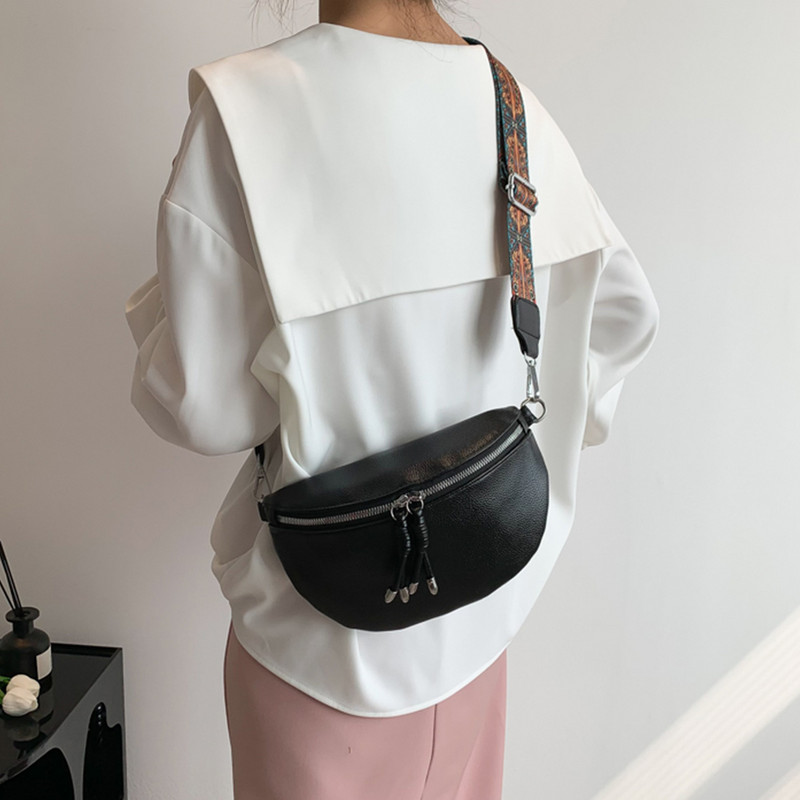 Naiste kotid Brändi naiste rinnakott Moodne nahast rinnakott Kvaliteetne Half Moon Belt Bag Designer õlakott