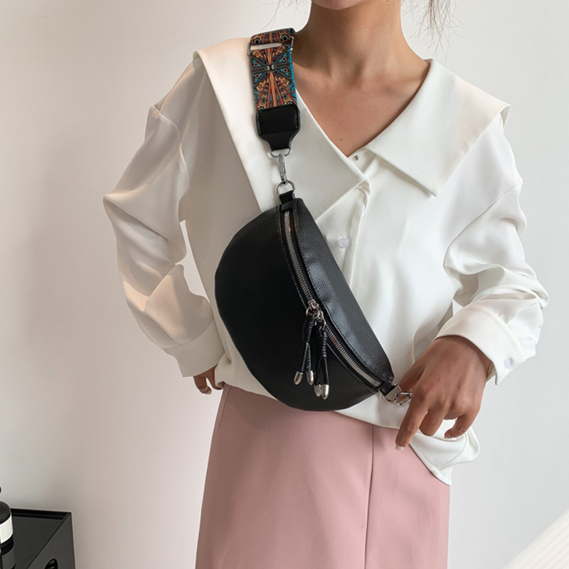 Naiste kotid Brändi naiste rinnakott Moodne nahast rinnakott Kvaliteetne Half Moon Belt Bag Designer õlakott