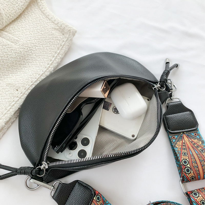 Naiste kotid Brändi naiste rinnakott Moodne nahast rinnakott Kvaliteetne Half Moon Belt Bag Designer õlakott