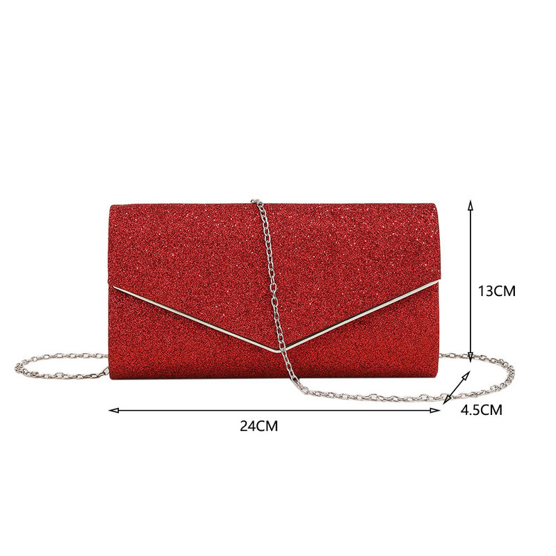 Γυναικεία βραδινή τσάντα ώμου παγιέτα γυναικεία πάρτι ημέρας Clutch πάρτι χορού γάμου Νυφική αλυσίδα χιαστί πορτοφόλι τσάντα Bolsas Mujer