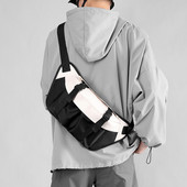 Τσάντα μέσης μεγάλης χωρητικότητας Fanny pack Fashion Γυναικεία τσάντα μέσης Street hip-hop τσάντες ζώνης Unisex Nylon Shoulder Crossbody Τσάντα στήθους