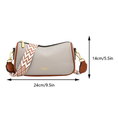 Naiste nahast õlakott Kitarri rihmad Trendikas Cluth käekott Juhuslik mitmekülgne kandekott Padi kott Tüdrukute ostukott