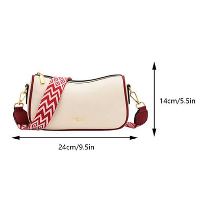 Naiste nahast õlakott Kitarri rihmad Trendikas Cluth käekott Juhuslik mitmekülgne kandekott Padi kott Tüdrukute ostukott