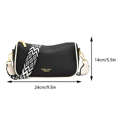 Naiste nahast õlakott Kitarri rihmad Trendikas Cluth käekott Juhuslik mitmekülgne kandekott Padi kott Tüdrukute ostukott