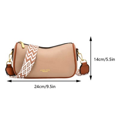 Naiste nahast õlakott Kitarri rihmad Trendikas Cluth käekott Juhuslik mitmekülgne kandekott Padi kott Tüdrukute ostukott