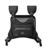 Módne taktické náprsné tašky pre ženy Funkčná hip hopová vesta Bullet Streetwear Tašky Unisex Čierna náprsná taška Nylonová pásová taška