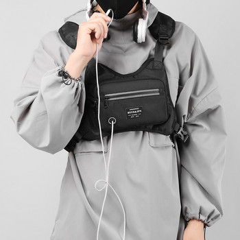 Fashion Tactical Chest Bags for Women Functional Bullet Hip Hop Γιλέκο Streetwear Τσάντες Unisex Μαύρη τσάντα στήθους Rig Nylon Πακέτο μέσης
