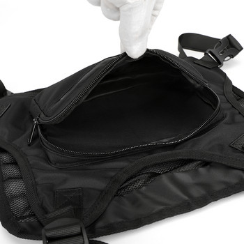 Модни тактически чанти за гърди за жени Функционална хип-хоп жилетка Bullet Улични чанти Унисекс Черна чанта за гърди Найлонова чанта за кръста