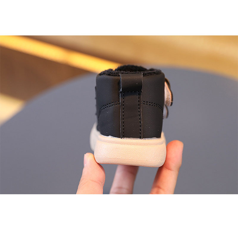Cizme coreene de toamnă iarnă pentru copii din lână pentru copii mici băieți pantofi din bumbac talpă din cauciuc moale la modă în aer liber cizme calde pentru fetițe