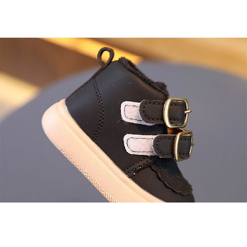 Cizme coreene de toamnă iarnă pentru copii din lână pentru copii mici băieți pantofi din bumbac talpă din cauciuc moale la modă în aer liber cizme calde pentru fetițe