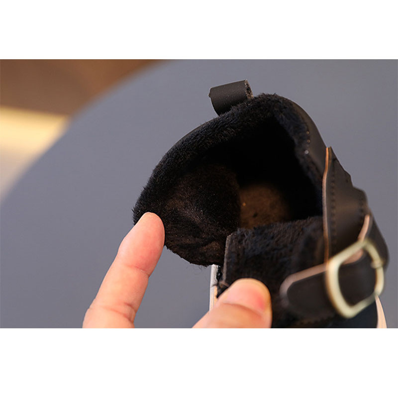 Cizme coreene de toamnă iarnă pentru copii din lână pentru copii mici băieți pantofi din bumbac talpă din cauciuc moale la modă în aer liber cizme calde pentru fetițe