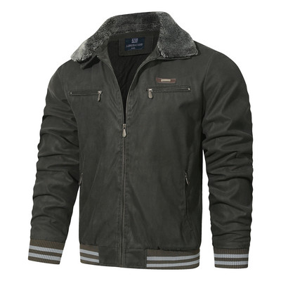 Φθινοπωρινό χειμωνιάτικο τζάκετ Ανδρικά γούνινα μπουφάν Tactical Military Jackets Παλτό Plus Size 5XL Fashion Casual Ανδρικά