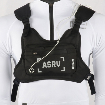 Μόδα Unisex Τσάντα στήθους Rig Hip Hop Streetwear Tactics Τσάντα στήθους Γυναικεία τσάντα λειτουργικότητας γιλέκο Τσάντες εξωτερικού χώρου αθλητικά πακέτα μέσης τσαντάκι