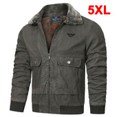 Φθινοπωρινό χειμωνιάτικο τζάκετ Ανδρικά γούνινα μπουφάν Tactical Military Jackets Παλτό Plus Size 5XL Fashion Casual Ανδρικά