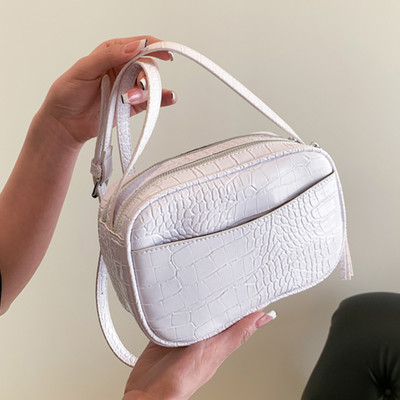 2023 Dámska strapcová zlatá kabelka cez rameno, PU kožená vzorovaná krokodília koža, taška cez rameno, módna luxusná prenosná crossbody kabelka Y2K