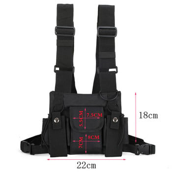 Functional Tactical Woman Chest Rig Bag Trend Hip Hop Γιλέκο Streetwear Τσάντες Τσάντες στήθους Ποιότητα Oxford Πανί Unisex Πακέτο μέσης 896