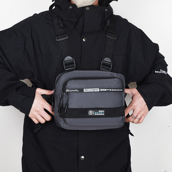 Нова функционална тактическа чанта за гърди Унисекс модна чанта Bullet Hip Hop Vest Streetwear чанта Ежедневна раница за кръста Дамски черни чанти за гърди Rig