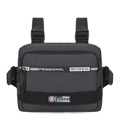 Nová funkčná taktická náprsná taška unisex módna hip hopová vesta streetwear taška ležérna ledvinka pre ženy čierne náprsné tašky