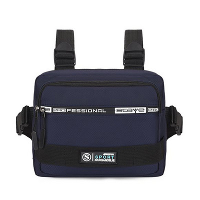 Nová funkčná taktická náprsná taška unisex módna hip hopová vesta streetwear taška ležérna ledvinka pre ženy čierne náprsné tašky