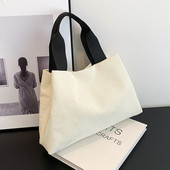 Φθινοπωρινή κοτλέ Casual γυναικεία τσάντα ώμου ρετρό καμβά τσάντα με επάνω λαβή για γυναίκες Βαμβακερές τσάντες χειρός Μικρές τσάντες μετακινήσεων