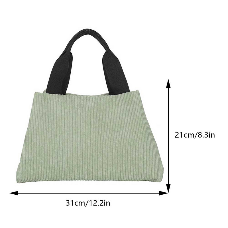 Φθινοπωρινή κοτλέ Casual γυναικεία τσάντα ώμου ρετρό καμβά τσάντα με επάνω λαβή για γυναίκες Βαμβακερές τσάντες χειρός Μικρές τσάντες μετακινήσεων