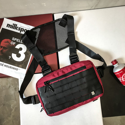 Λειτουργική τακτική τσάντα στήθους για γυναίκα μόδας σφαίρα Hip hop γιλέκο Streetwear Τσάντα μέσης Unisex Πορτοφόλι τσάντα στήθους εξωτερικού χώρου