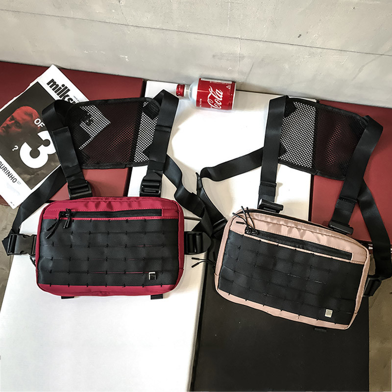 Λειτουργική τακτική τσάντα στήθους για γυναίκα μόδας σφαίρα Hip hop γιλέκο Streetwear Τσάντα μέσης Unisex Πορτοφόλι τσάντα στήθους εξωτερικού χώρου