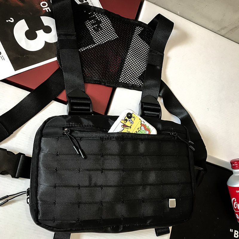 Λειτουργική τακτική τσάντα στήθους για γυναίκα μόδας σφαίρα Hip hop γιλέκο Streetwear Τσάντα μέσης Unisex Πορτοφόλι τσάντα στήθους εξωτερικού χώρου